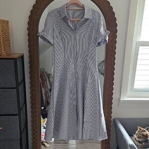 Pin Stripe Button Down Dress
